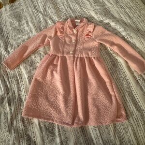 Little Lass Pink Long Sleeve with Peter Pan Collar Jacket